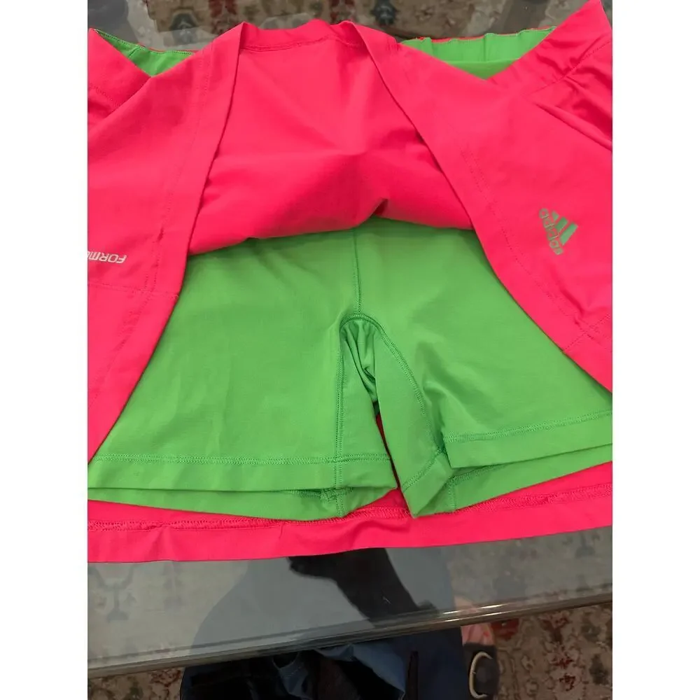 Adidas Women's Pink Green Barricade Tennis Shorts Size Large